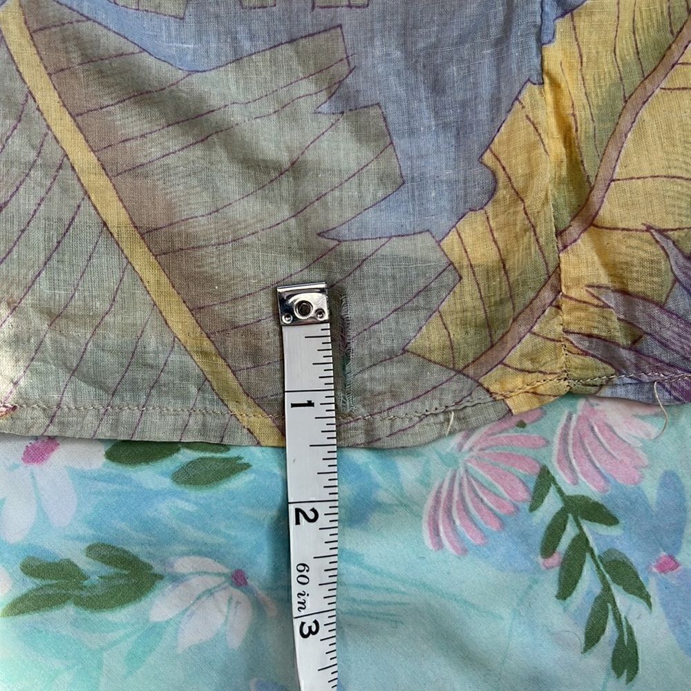Vintage Panache Banana Leaf Pastel Cotton Embroidered Dress - Picture 13 of 16